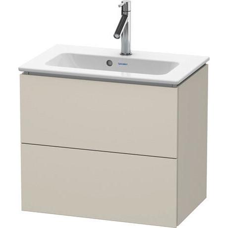 Duravit L-Cube 24" x 22" x 15" Taupe Two Drawer Wall-Mount Vanity Unit (LC625609191)