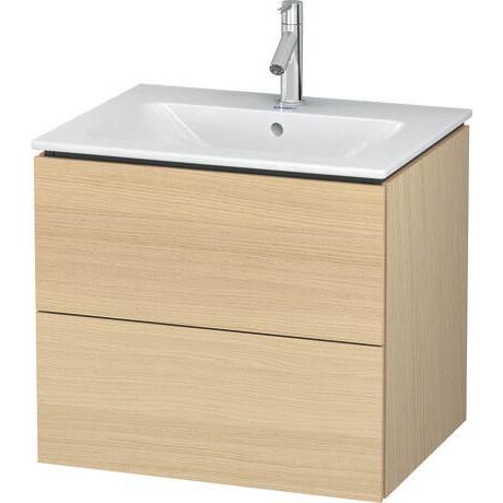 Duravit L-Cube 24" x 22" x 19" Mediterranean Oak Two Drawer Wall-Mount Vanity Unit (LC624007171)