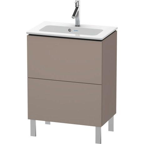 Duravit L-Cube 24" x 28" x 15" Basalt Two Drawer Floorstanding Vanity Unit (LC667304343)