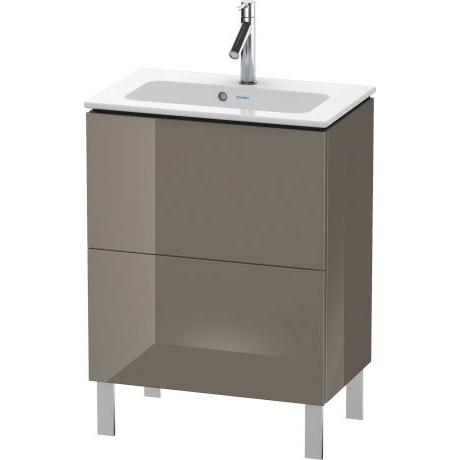 Duravit L-Cube 24" x 28" x 15" Flannel Gray Two Drawer Floorstanding Vanity Unit (LC667308989)