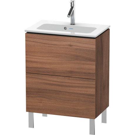 Duravit L-Cube 24" x 28" x 15" Walnut Two Drawer Floorstanding Vanity Unit (LC667307979)