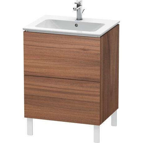 Duravit L-Cube 24" x 28" x 19" Walnut Two Drawer Floorstanding Vanity Unit (LC662507979)