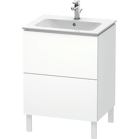 Duravit L-Cube 24" x 28" x 19" White Two Drawer Floorstanding Vanity Unit (LC662501818)