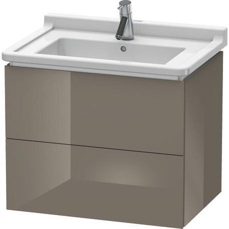 Duravit L-Cube 26" x 22" x 18" Flannel Gray Two Drawer Wall-Mount Vanity Unit (LC626408989)