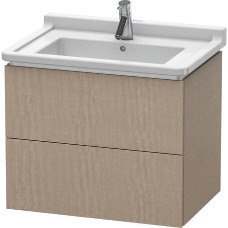 Duravit L-Cube 26" x 22" x 18" Linen Two Drawer Wall-Mount Vanity Unit (LC626407575)