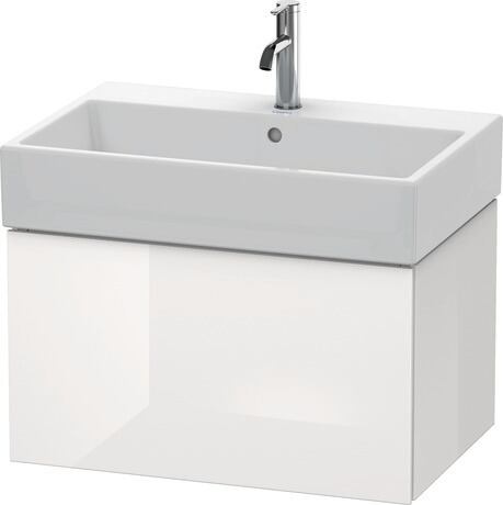 Duravit L-Cube 27" x 16" x 18" White One Drawer Wall-Mount Vanity Unit (LC617608585)