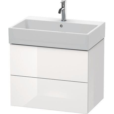 Duravit L-Cube 27" x 21" x 18" White Two Drawer Wall-Mount Vanity Unit (LC627602222)