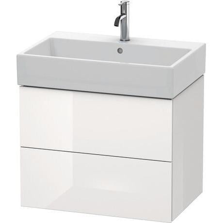 Duravit L-Cube 27" x 21" x 18" White Two Drawer Wall-Mount Vanity Unit (LC627608585)
