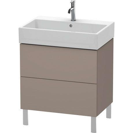 Duravit L-Cube 27" x 23" x 18" Basalt Two Drawer Floorstanding Vanity Unit (LC677604343)