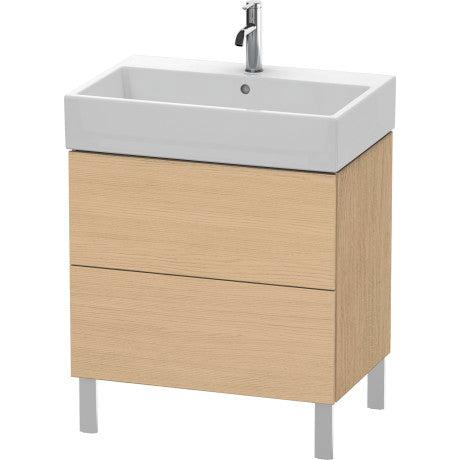 Duravit L-Cube 27" x 23" x 18" Natural Oak Two Drawer Floorstanding Vanity Unit (LC677603030)