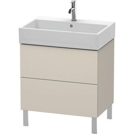 Duravit L-Cube 27" x 23" x 18" Taupe Two Drawer Floorstanding Vanity Unit (LC677609191)