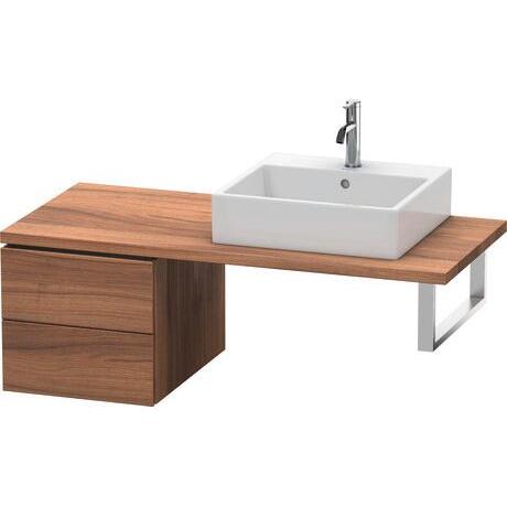 Duravit L-Cube 28" x 16" x 22" Walnut Two Drawer Low Cabinet for Console (LC585907979)