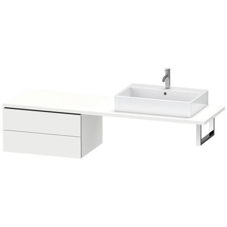 Duravit L-Cube 28" x 16" x 22" White Two Drawer Low Cabinet for Console (LC585901818)
