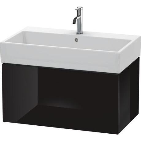 Duravit L-Cube 31" x 16" x 18" Black One Drawer Wall-Mount Vanity Unit (LC617704040)