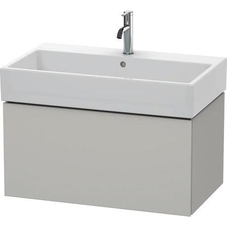 Duravit L-Cube 31" x 16" x 18" Concrete Gray One Drawer Wall-Mount Vanity Unit (LC617700707)