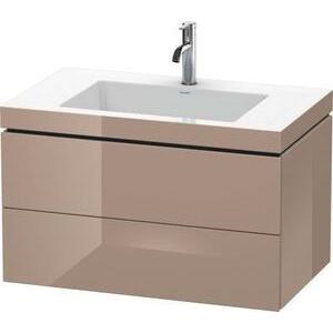 Duravit L-Cube 31" x 20" x 19" Cappuccino Two Drawer C-Bonded Wall-Mount Vanity Kit (LC6927N8686)