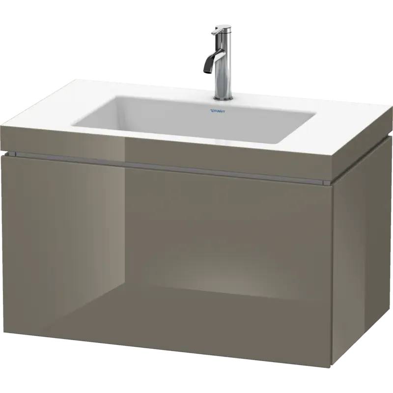 Duravit L-Cube 31" x 20" x 19" Flannel Gray One Drawer C-Bonded Wall-Mount Vanity Kit (LC6917O8989)