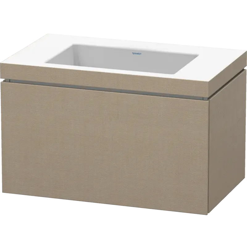 Duravit L-Cube 31" x 20" x 19" Linen One Drawer C-Bonded Wall-Mount Vanity Kit (LC6917N7575)