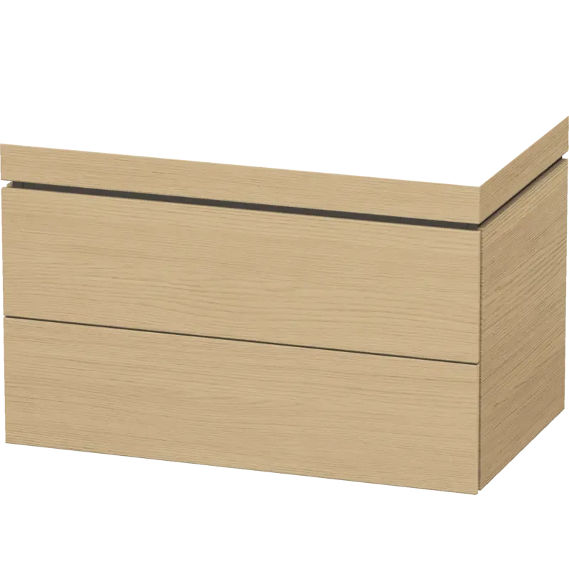 Duravit L-Cube 31" x 20" x 19" Natural Oak Two Drawer C-Bonded Wall-Mount Vanity Kit (LC6927N3030)