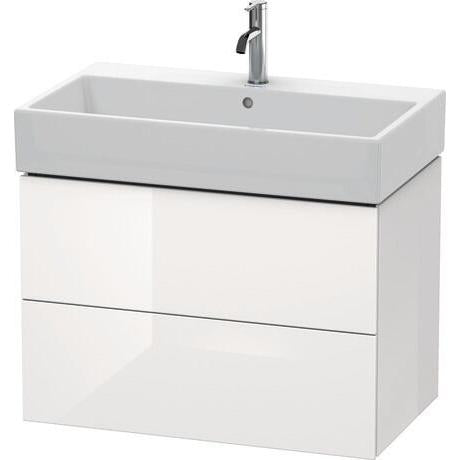 Duravit L-Cube 31" x 21" x 18" Dolomite Gray Two Drawer Wall-Mount Vanity Unit (LC627703838)