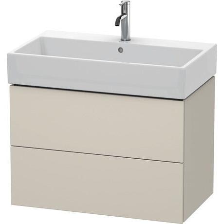 Duravit L-Cube 31" x 21" x 18" Taupe Two Drawer Wall-Mount Vanity Unit (LC627709191)
