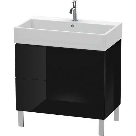 Duravit L-Cube 31" x 23" x 18" Black Two Drawer Floorstanding Vanity Unit (LC677704040)