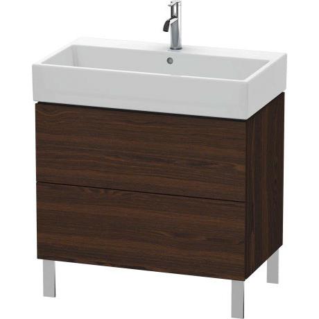 Duravit L-Cube 31" x 23" x 18" Walnut Brushed Two Drawer Floorstanding Vanity Unit (LC677706969)