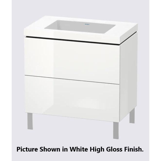 Duravit L-Cube 31" x 27" x 19" Cashmere Oak Two Drawer C-Bonded Floorstanding Vanity Kit (LC6937N1111)