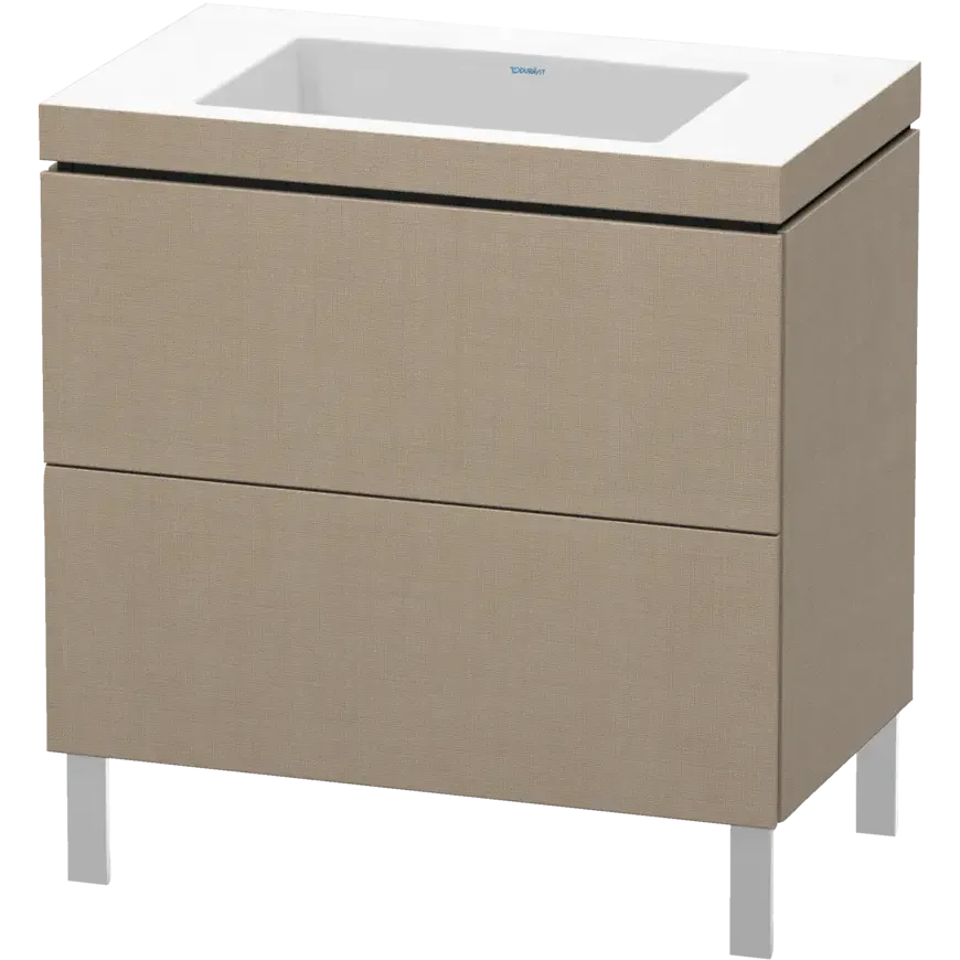 Duravit L-Cube 31" x 27" x 19" Linen Two Drawer C-Bonded Floorstanding Vanity Kit (LC6937N7575)