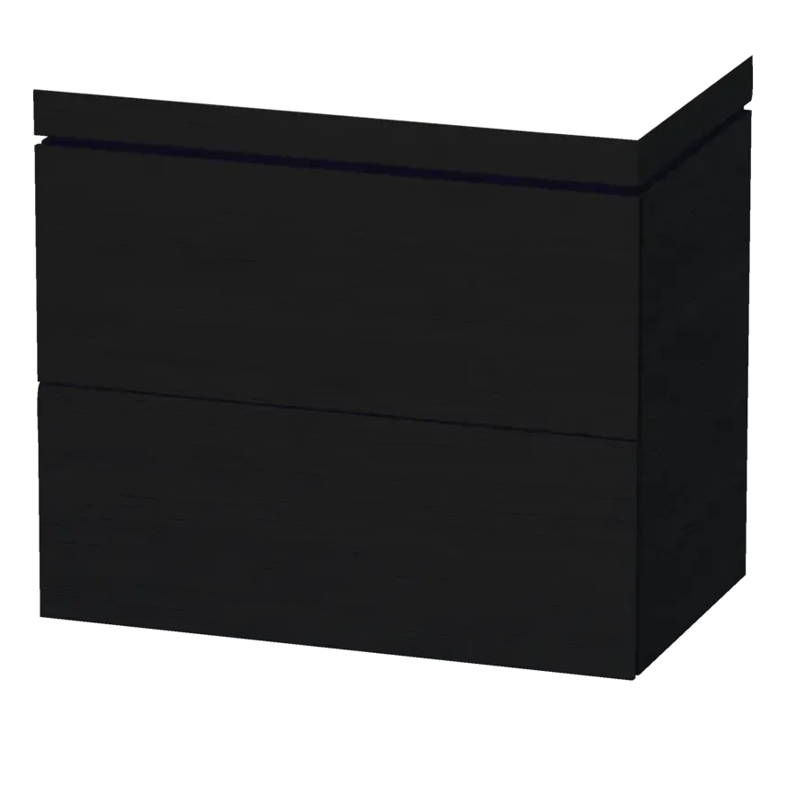 Duravit L-Cube 31" x 27" x 19" Oak Black Two Drawer C-Bonded Floorstanding Vanity Kit (LC6937N1616)