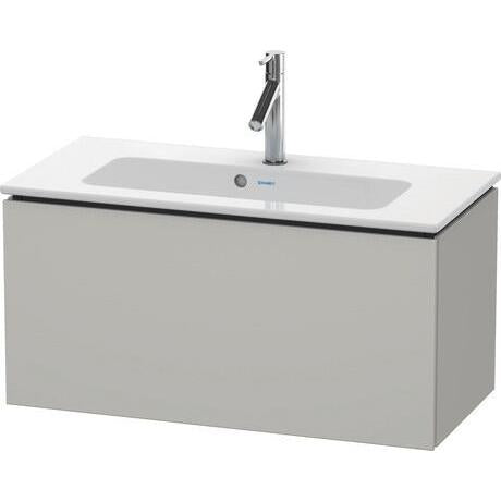Duravit L-Cube 32" x 16" x 15" Concrete Gray One Drawer Wall-Mount Vanity Unit (LC615700707)