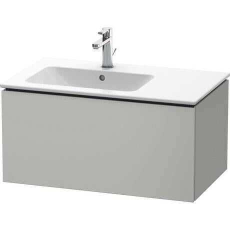 Duravit L-Cube 32" x 16" x 19" Concrete Gray One Drawer Wall-Mount Vanity Unit (LC614100707)