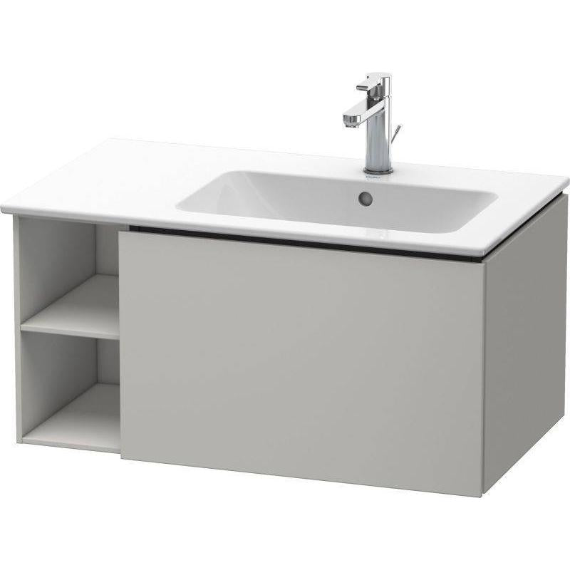 Duravit L-Cube 32" x 16" x 19" Concrete Gray One Drawer Wall-Mount Vanity Unit (LC619200707)