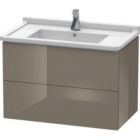 Duravit L-Cube 32" x 22" x 18" Flannel Gray Two Drawer Wall-Mount Vanity Unit (LC626508989)