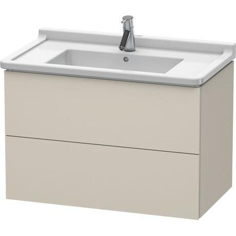 Duravit L-Cube 32" x 22" x 18" Taupe Two Drawer Wall-Mount Vanity Unit (LC626509191)