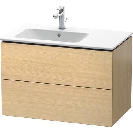 Duravit L-Cube 32" x 22" x 19" Mediterranean Oak Two Drawer Wall-Mount Vanity Unit (LC629107171)
