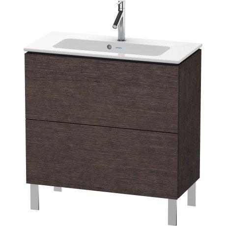 Duravit L-Cube 32" x 28" x 15" Dark Brushed Oak Two Drawer Floorstanding Vanity Unit (LC667407272)
