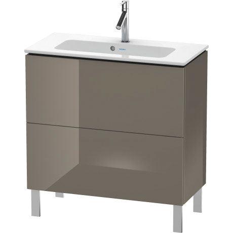 Duravit L-Cube 32" x 28" x 15" Flannel Gray Two Drawer Floorstanding Vanity Unit (LC667408989)