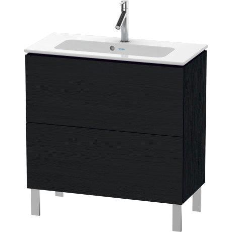 Duravit L-Cube 32" x 28" x 15" Oak Black Two Drawer Floorstanding Vanity Unit (LC667401616)