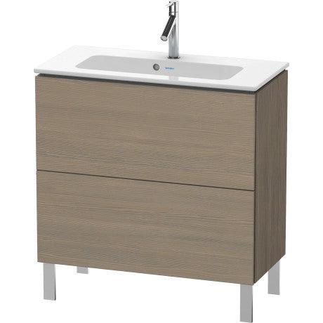 Duravit L-Cube 32" x 28" x 15" Oak Terra Two Drawer Floorstanding Vanity Unit (LC667403535)