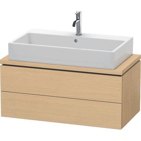 Duravit L-Cube 36" x 16" x 19" Natural Oak Two Drawer Vanity Unit for Console (LC580803030)