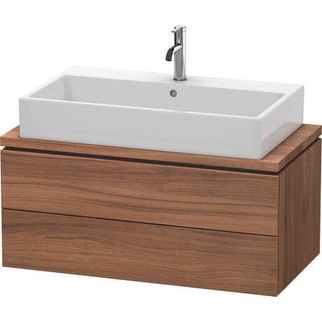 Duravit L-Cube 36" x 16" x 19" Walnut Two Drawer Vanity Unit for Console (LC580807979)