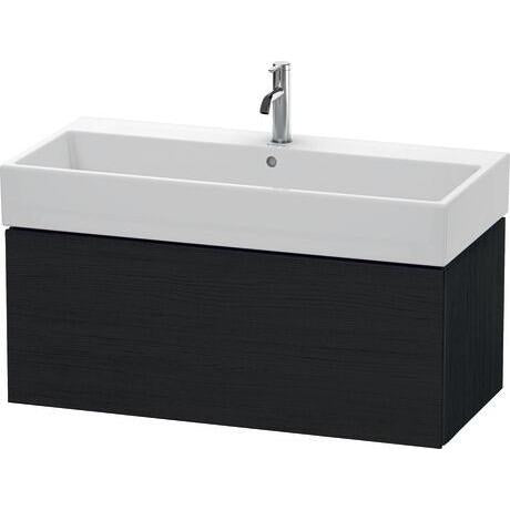 Duravit L-Cube 39" x 16" x 18" Oak Black One Drawer Wall-Mount Vanity Unit (LC617801616)