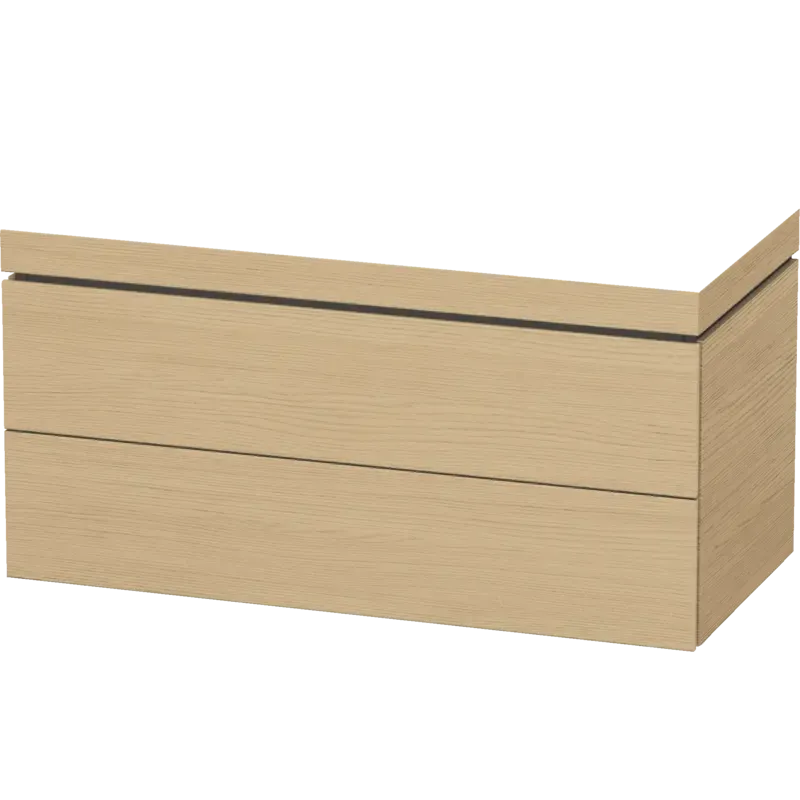 Duravit L-Cube 39" x 20" x 19" Natural Oak Two Drawer C-Bonded Wall-Mount Vanity Kit (LC6928N3030)