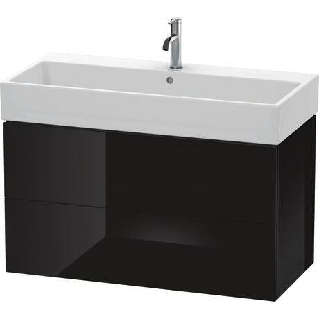 Duravit L-Cube 39" x 21" x 18" Black Two Drawer Wall-Mount Vanity Unit (LC627804040)