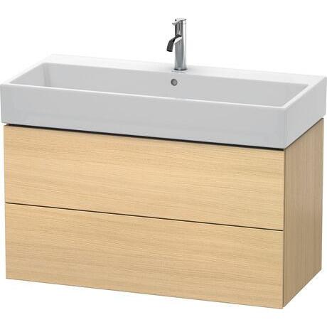 Duravit L-Cube 39" x 21" x 18" Mediterranean Oak Two Drawer Wall-Mount Vanity Unit (LC627807171)