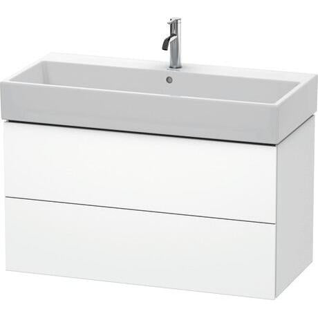 Duravit L-Cube 39" x 21" x 18" White Two Drawer Wall-Mount Vanity Unit (LC627801818)