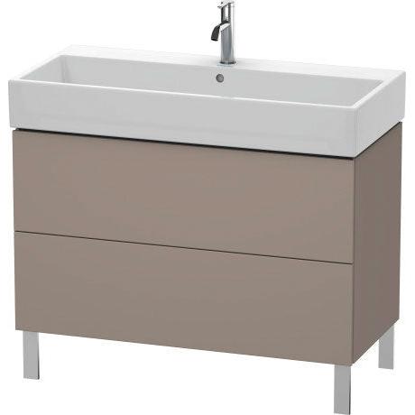 Duravit L-Cube 39" x 23" x 18" Basalt Two Drawer Floorstanding Vanity Unit (LC677804343)