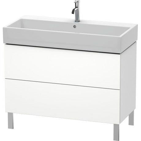 Duravit L-Cube 39" x 23" x 18" White Two Drawer Floorstanding Vanity Unit (LC677801818)