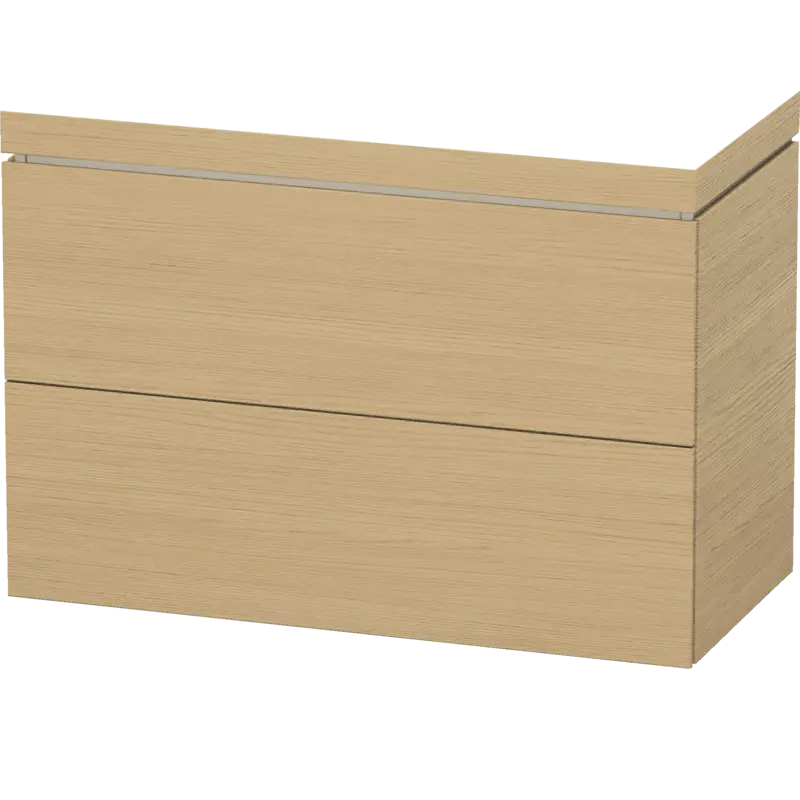 Duravit L-Cube 39" x 27" x 19" Natural Oak Two Drawer C-Bonded Floorstanding Vanity Kit (LC6938N3030)